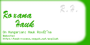 roxana hauk business card